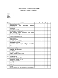 Daftar nilai dan leger.xlsx file preview: Form Penilaian Kinerja Perawat Pdf
