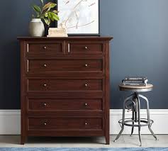 The six drawers have cutout handles and rest on metal ball bearing glides for smooth. Hudson 6 Drawer Tall Dresser Pottery Barn