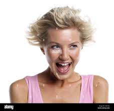 Wind gust woman hi-res stock photography and images