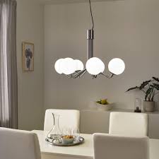Simrishamn Chandelier 7 Armed Chrome Plated Opal Glass Ikea Ceiling Lights Paint Colors For Living Room Ikea