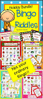 The Perfect Holiday Activity Solve The Riddles To Play Bingo Critical Thinking Vocabulary For E Party Packs Valentine Party Activity Speech Therapy Games
