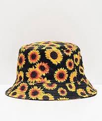 Let Your Personal Style Blossom With The Sunflower Black Bucket Hat From Empyre This Unlined Bucket Hat Black Bucket Hat Bucket Hat Fashion Outfits With Hats