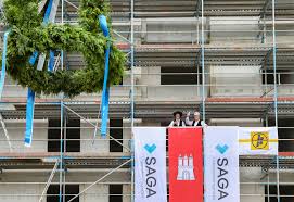 Im hamburger stadtteil groß borstel entwickelt die otto wulff projektentwicklung gmbh auf dem gelände des ehemaligen güterbahnhofs ein grünes wohnquartier mit 950 wohneinheiten. Richtfest Im Hamburger Norden Bunte Errichtet Offentlich Geforderte Wohnungen Im Pergolenviertel Johann Bunte Bauunternehmung Gmbh Co Kg
