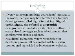 These drawings will be used to create structures, tools or machines. Technical Drawing Careers Topic A Careers Drafting With This Technical Drawing Career You Provide Drawings And Plans Although You Use Computer Aided Ppt Download