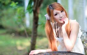 Idols reppin' that red hot fire hair. Wallpaper Look Girl Makeup Girl Asian Redhead Red Hair Asian Girl Makeup Opinion Images For Desktop Section Devushki Download