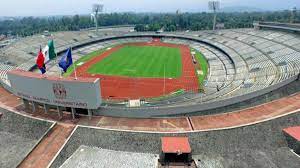 Its form also resembles a volcano with the sloping land around it being covered in magma stones. Estadio Olimpico Universitario Drones Aerialfilm Sports Stadium Pumas Stadium