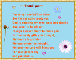 If someone wears a dress/top of blue, she must take this note from you. Baby Shower Thank You Poems From Unborn Baby Hubpages