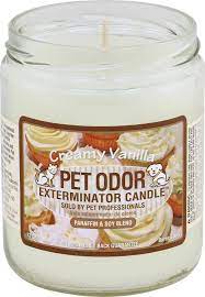 Thankfully, the smoke odor exterminator creamy vanilla deodorizing candle can easily eliminate any odor, whether cooking smells, tobacco, cigar, pet or cigarette odors. Pet Odor Exterminator Creamy Vanilla Deodorizing Candle 13 Oz Jar Chewy Com
