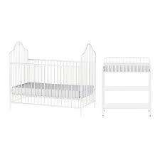 Many popular baby furniture brands are now offering crib changing table sets for affordable prices. Rowan Valley Lanley Metal Crib Changing Table Set White Little Seeds
