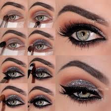 Black And Silver Smokey Eye Tutorial Black And Silver Eyeshadow Tutorial Sparkly Silver Smoky Eye Make Up Augen Augen Make Up Anleitung Make Up Ideen Fur Grune Augen
