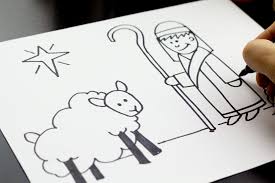 How To Draw A Shepherd Nativity Art For Kids Hub Art For Kids Hub Kids Art Projects Bible Drawing