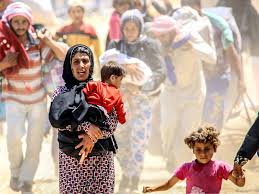 Image result for families fleeing the syrian war