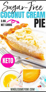 Diabetic impossible coconut pie recipe / since hubby is diabetic i used swerve instead of sugar. Sugar Free Keto Coconut Cream Pie Recipe Wholesome Yum