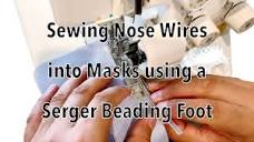 Sewing Nose Wires into Masks using a Beading Foot • DM Blog