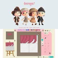 Aw I Love These Just Enter The Creator Code To Get All Different Hair Colours Or Copy The Grid ٠ Animal Crossing Game New Animal Crossing Animal Crossing