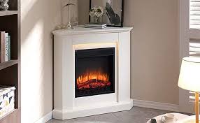 All of our electric fireplaces create a cozy atmosphere with a realistic flame effect. Richen Candela Electric Fireplace Electric Corner Fireplace With Heater And Led Lighting 3d Flame Effect Remote Control White Amazon De Kuche Haushalt