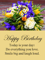 Balloons, gifts, cake and the inscription happy birthday. Happy Birthday Flower Cards Birthday Greeting Cards By Davia Free Ecards