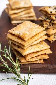 The cracker is photographed straight on. Easy Vegan Crackers Vegan On Board