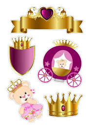 Ursinha Realeza Dourado Com Lilas Png Bolo Ursinha Princesa Topo De Bolo Ursinha Princesa Kit festa para imprimir ursinha princesa feito com papéis digitais da loja arts magali moniwa lindos kits.