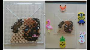 Modele perle a repasser a imprimer cars. Perles A Repasser Hama Pug Carlin Diy Perler Beads Pattern Youtube