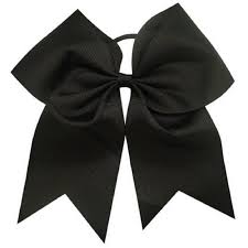 Bl_ girls large double layers hairbow baby hair bows grosgrain ribbon clips nove. 1 Black Cheer Bow For Girls 7 Large Hair Bows With Ponytail Holder Ri