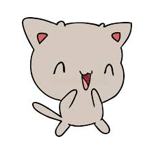 Add curved lines for ears, arms and legs Cartoon Kawaii Cute Cat Kitten Pet Animal Art Artwork Illustration Doodle Drawing Quirky Funny Fun Freehand Free Hand Drawn Stock Illustrations 165 Cartoon Kawaii Cute Cat Kitten Pet Animal Art Artwork