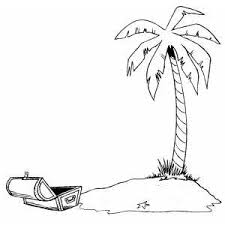 Pdf digital download 1 page. Deserted Island Coloring Page