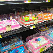 Not for custom cakes but you can purchase a cake that says happy birthday, cobgrats, etc. Texas Woman Eats Half A Cake At Walmart Refuses To Pay Full Price Eater