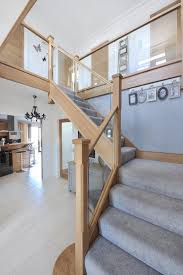 Elliptical or curved stairs offer elegance, while spiral stairs can appear. Glass Staircases Contemporary Modern Jarrods