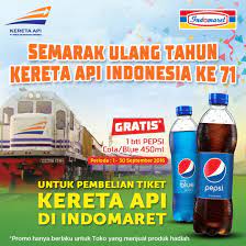 Maybe you would like to learn more about one of these? Indomaret Ø¯Ø± ØªÙˆÛŒÛŒØªØ± Gratis 1 Btl Pepsi Cola Blue 450ml Tiap Beli Itiket Kai Di Indomaret Selama September 2016