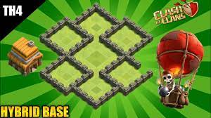 Pertahanan des coc ug susah ditembus. Best Th 4 Hybrid 2021 Trophy Farming Base Th 4 Clash Of Clans 1 Youtube