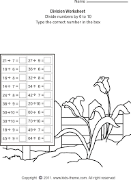 Create all the maths worksheets you need for your ks1 or ks2 class using our free maths worksheet generators. Division Worksheets Divide Numbers By 6 To 10