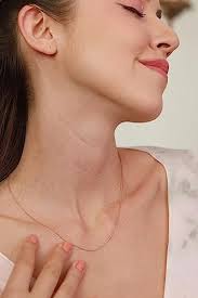 SEA OF ICE Sterling Silver 1mm Loose Rope Link Chain Bracelet For Women,  Size 7.25"