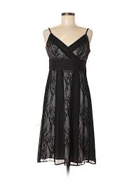 Ann Taylor Loft Cocktail Dress A Line Black Solid Dresses Used Size 8 Petite In 2020 With Images Dresses Solid Dress Little Black Dress