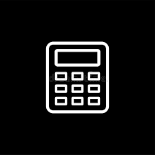 Instead of creating a new icon, or changing the markup to inject inline svg, you can use filter: Calculator Line Icon On Black Background Black Flat Style Vector Illustration Stock Vector Illustration Of Display Button 168420611