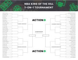 Lebron james picks up his fourth ring while anthony davis collects his first. Printable Action Network Nba King Of The Hill Tournament Bracket The Action Network