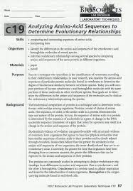 Analyzing Amino Acid Sequences To Determine Evolutionary