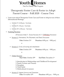 Therapeutic foster care is considered a form of mental health treatment and licensed therapeutic foster parents are trained to facilitate the treatment based on behavioral goals that are established for the child. Youth Homes Tfc And Foster To Adopt Parenting Course 10 21 2020 Missoula Montana Zoom Session Education Event Missoulaevents