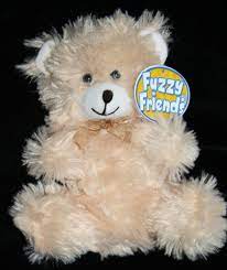 New Greenbrier Teddy Bear Fuzzy Friends Beige Lite Tan Plush Stuffed 8 Gold Bow Teddy Bear Teddy Bear Picnic Bear