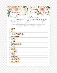 We did not find results for: Floral Bridal Shower Emoji Pictionary Game Printable Bridal Shower Games Free Printables Emoji Hd Png Download Vhv