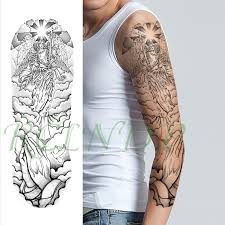 Religious cross angel wings tattoo designs @marshall_tattoo_studio via instagram. Waterproof Temporary Tattoo Sticker Sun Angel Wings Cross Bird Hand Clap Full Arm Large Fake Tatto Flash Tatoo For Men Women Buy At The Price Of 1 79 In Aliexpress Com Imall Com
