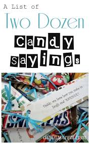 Christmas is a special time of year for all christians as they celebrate the nativity. A List Of Two Dozen Candy Sayings Diy Inspired