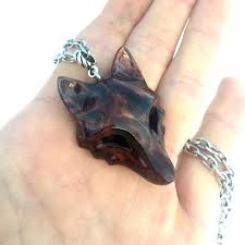 Black Wolf Pendant By Https Www Deviantart Com Jonasolsenwoodcraft On Deviantart Wolves Pendants Wood Jewelery Wood Carving Art