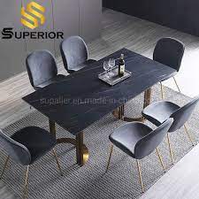 Buy black kitchen tables and get the best deals at the lowest prices on ebay! China English Modern Black Slate Stone Dining Table With 6 Chairs China Home Furniture Set Marble Dining Table
