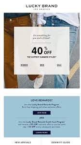 Lucky brand coupons, promo codes. Last Chance For 40 Off Lucky Brand Email Archive