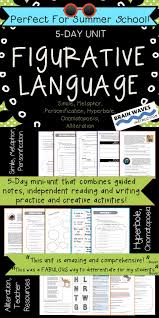 Figurative Language Unit 6 Types Of Figurative Language Worksheets And Lessons Figurative Language Figurative Language Unit Writing Practice