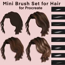 In this video i m explaining how to paint shadows on procreate. Mini Brush Set For Hair 8 Brushes For Procreate In 2021 Digital Art Tutorial Digital Painting Tutorials Drawing Hair Tutorial