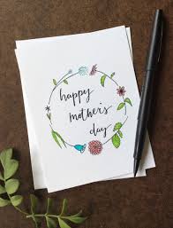 This is the last of the cards we made at my club classes this month featuring punch art. Happy Mother S Day Mother S Day Card Hand Drawn Modern Bohemian Floral Wreath Card By M Mothers Day Drawings Diy Mothers Day Gifts Happy Mother S Day Card