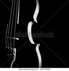 Black And White Music Instruments Photography Violin Orchestra Silhouette Musical Instrument In Black And White Stock Photo