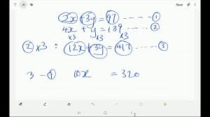 Dia membayar rm68.50 kepada juruwang. Matematik Tingkatan 1 Bab 6 Last Part 6 3 Persamaan Linear Serentak Dalam Dua Pemboleh Ubah Youtube